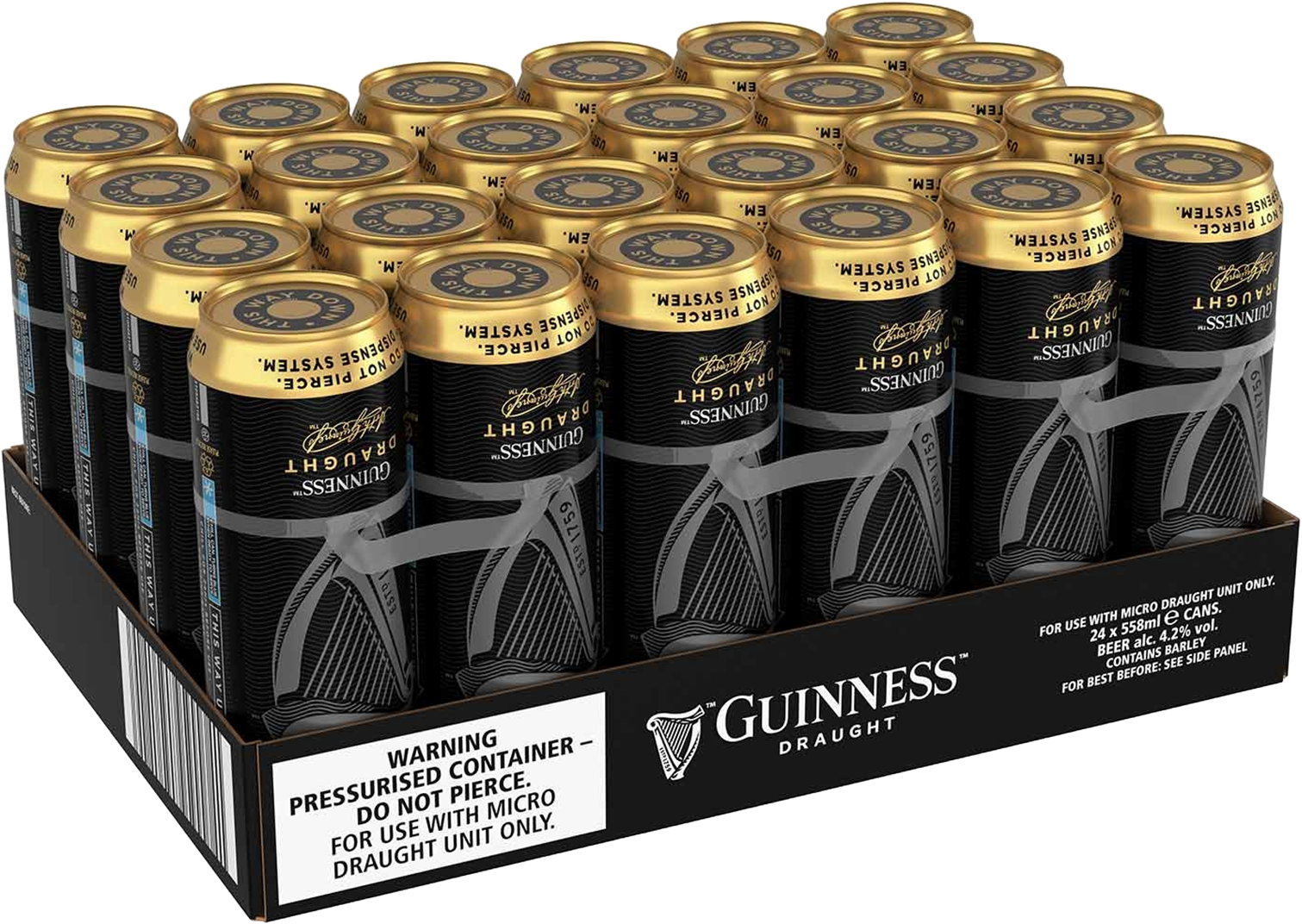 Guinness Micro Draught 4.2% - 55.8 cl Can | Bieronlineshop.ch
